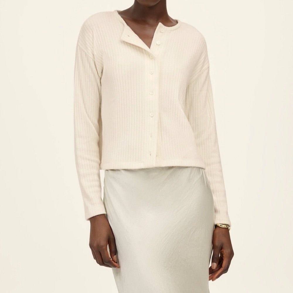 Madewell Cream Button-Up Cardigan - Picture 2 of 12